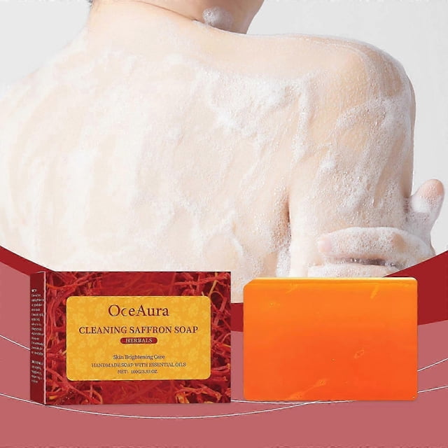 high quality Body Cleansing bath soap, gently cleans and moisturizes skin bath soap, contains saffron extract, Jojoba seed oil and other ingredients