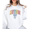 thumbnail image 2 of Autism Mama Sweatshirt for Women Colorful Checkered Autism Awareness Pullover White Sweatshirt Adult Small, 2 of 4