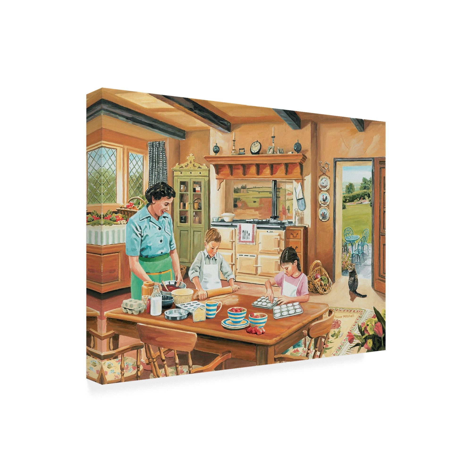 Trademark Fine Art 'A Cottage Kitchen' Canvas Art by Trevor Mitchell