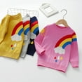 thumbnail image 3 of SYNPOS Toddler Boys Sweatshirts Kids Rainbow Pullover Shirts Crewneck Tops Tees 1-6 Years, 3 of 3