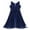 A Navy_Blue, variant on iiniim Kids Flower Girls Wedding Bridesmaid Chiffon Formal Long Dress V Neck Romper Jumpsuit Maxi Split Dress