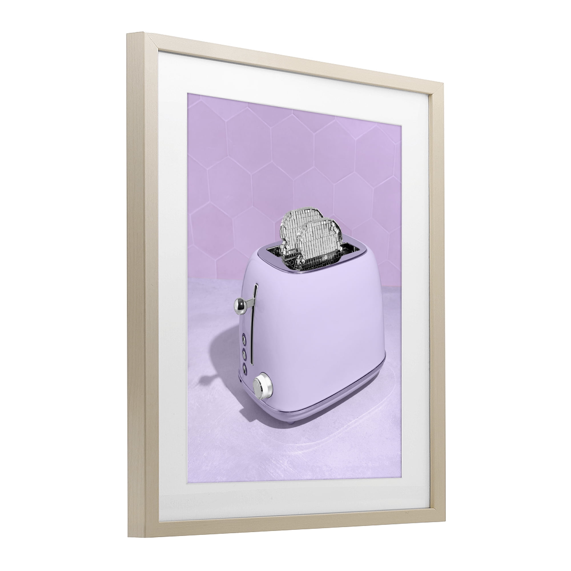 Stupell Industries Disco Toast over Purple Birch Framed Print Under Glass, design by LISH Creative