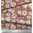 thumbnail image 3 of Soimoi Poly Georgette Fabric Cosmos Floral Printed Craft Fabric by The Yard 52 Inch Wide, 3 of 3