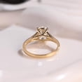 thumbnail image 4 of OM Jewels 2ct Moissanite Oval Cut Engagement Solitaire Ring 14k Yellow Gold Plated, 4 of 6