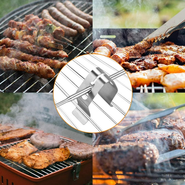 RORPOIR 4pcs Grill Probe Clips Stainless Steel Grill Grate Barbeque Probe  Clip Grill Accessories Meat Probe Grill Clip Oven Thermometer Probe Holder