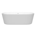 thumbnail image 3 of Carissa 71 Inch Freestanding Bathtub in White with Shiny White Drain and Overflow Trim, 3 of 8