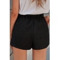 thumbnail image 3 of ABPHQTO Shorts de mujer de punto en mezcla de algodón negro con bolsillos, 3 of 5