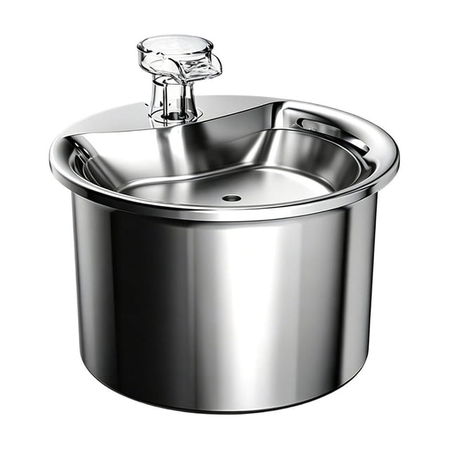 EGNMCR USB Stainless Steel Pet Water Dispenser Automatic Circulation Filter Pet Water Dispenser Intelligent Pet Water Feeder Flowing Water Suitable For Cats To Drink Stainless Steel Water Dispenser