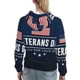 thumbnail image 7 of Picia Happy Veterans Day Pattern Casual Women's Hoodie, Hooded Sweatshirt with Kangaroo Pocket, Comfortable Pullover with Eye-catching Drawstrings-Large, 7 of 7