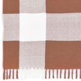 thumbnail image 3 of Ox Bay Brown/ White Tartan/Plaid Hand-Woven Organic Cotton Throw Blanket, 50" x 60", 3 of 10