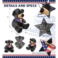 thumbnail image 2 of DolliBu Sitting Black Bear Plush with USA Flag Bandana - Super Soft United States of America Sitting Black Bear Patriotic Stuffed Animal - 9 Inches, 2 of 5