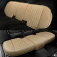 thumbnail image 4 of Funda de asiento de coche universal de cuero sintético para vehículos, cojín antideslizante para asiento delantero y trasero. Trasero beige, 4 of 9