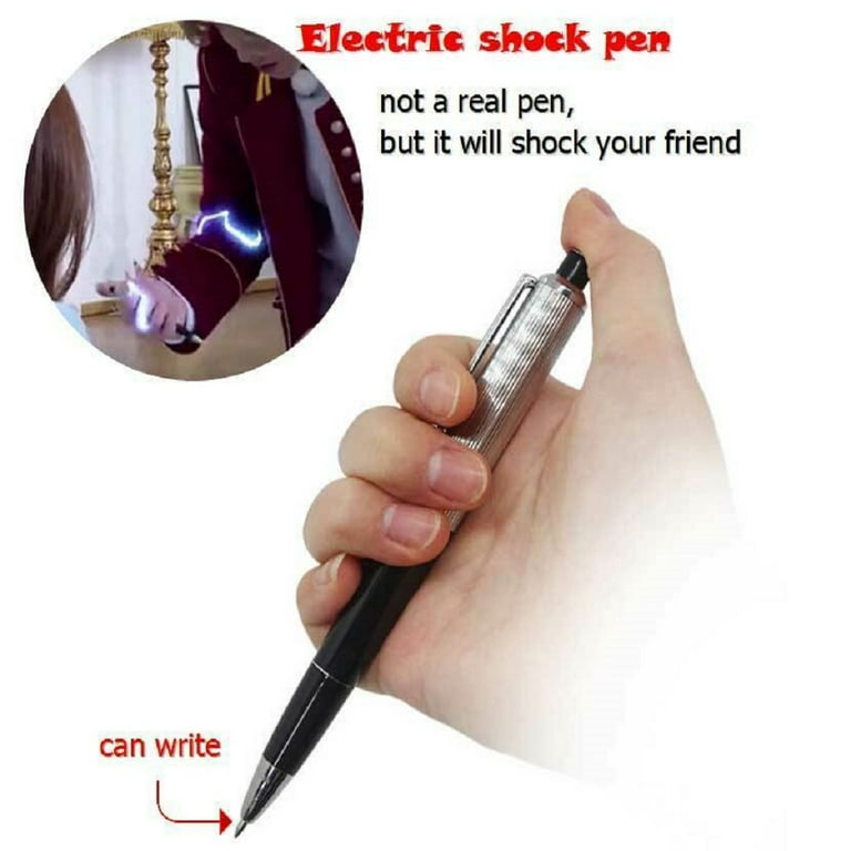 2X Shocking Electric Pen Prank Shock Trick Novelty Metal Joke Gag Toy Gift  Funny