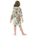 thumbnail image 7 of FORMRS Niños Bathrobe Unisex Hooded Robe Soft Plush Pajamas Sleepwear, Size 2-3T, Red Floral Pattern, 7 of 7