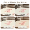 thumbnail image 7 of ODIKA Coquette Round Ribbon Motif Boho Border Center Seamless Pink Flowing Dynamic Stain Resistant Low Profile for Dorm Room, Small Living Apartment, 7 of 7