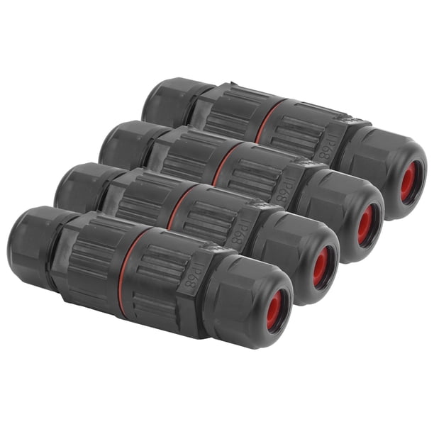 Conector para luz exterior, 4 piezas, conector impermeable de 3 pines, conector de bloque de terminales impermeable Mejore su experiencia