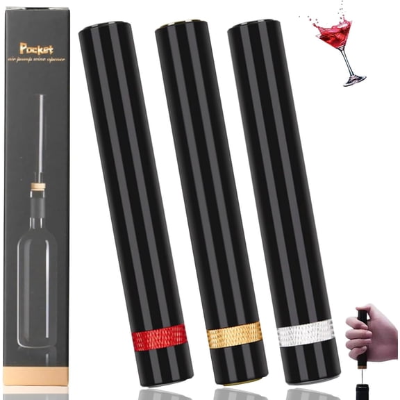 Aeropop Wine Opener, Aero pop Wine Opener, Travel Portable Pocket Air Pressure Pump Wine Openers, Needle Type Wines Bottle Openers for Home, Restaurant, Party (Red)