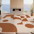 thumbnail image 2 of Design&I 3'x5' Washable Area Rug Cream Terracotta Geometric Artistry Bold Abstract Shapes with Modern Flair for Home Office, Hallway, Low Profile & Durable Daily Traffic Ready, 2 of 7