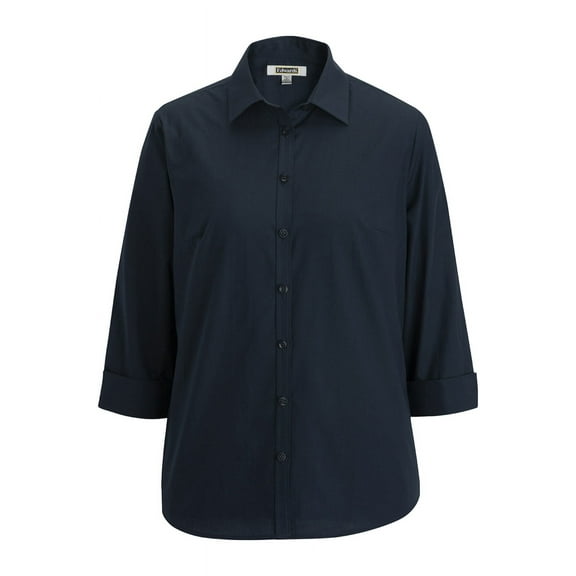 Edwards Ladies Essential Broadcloth Shirt 3/4 Sleeve