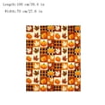 thumbnail image 6 of Soft Flannel Halloween Blanket, 39x27 Inch Lightweight Plush Lap Throw, Vintage Checkered Pumpkin Maple leaves for Autumn Home Decor, 6 of 6