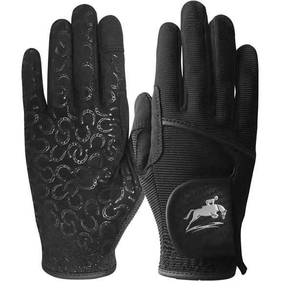 Womens Horse Riding Gloves Premium Equestrian Horseback Gloves for Ladies, Mesh Breathable Lightweight Comfortable Grip Summer Color Pack