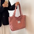 thumbnail image 2 of Bolsos Casuales Mujer Bolso Mano Pana Bolso Compras (rosa), 2 of 9