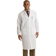 Medline Men's Workwear Uniform Top, Collared, Long Sleeve, Solid Print, Pockets, Size 34