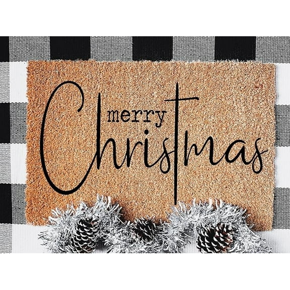 Merry Christmas Door Mat, Christmas Doormat, Religious, Outdoor Christmas Decor, Christmas Decorations, Front Porch Decor, Home Decor, Christian Christmas