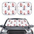 thumbnail image 2 of Windshield Sun Shade, anchor hibiscus ropes sea horse Foldable Car Sun Shade Windshield for Front, 2 Pieces, 2 of 7