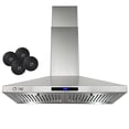 thumbnail image 1 of Campana extractora AKDY de 30 cm para montaje en pared con ventilador de 3 velocidades y luces LED, 1 of 9