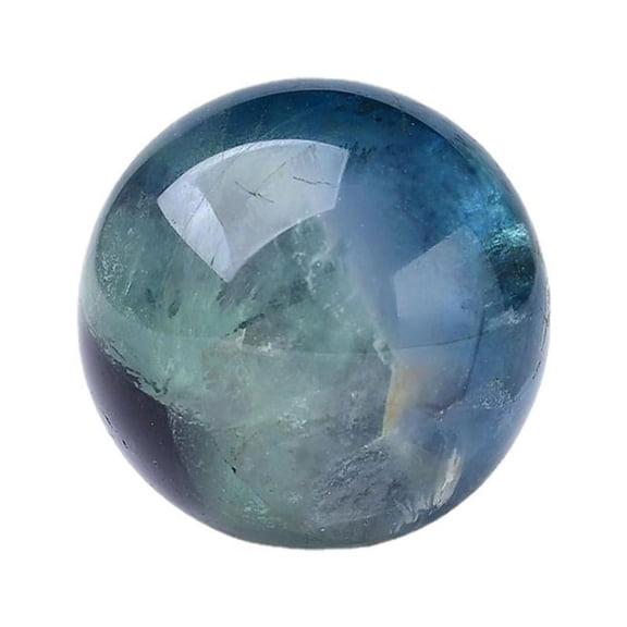 Crystal Ball, Natural Energy,Clear Decoration Sphere,Sculpture Figurine Gemstone Fluorite for Fengshui Office Meditation