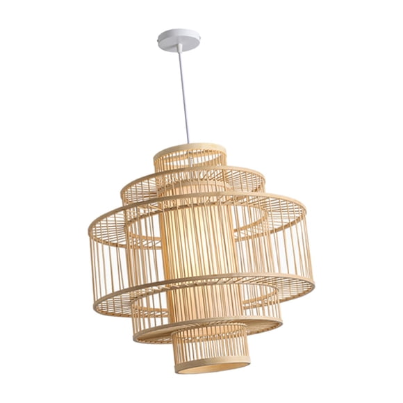 de techo de estilo rural, decoración de lámpara colgante, pantalla de bambú minimalista, lámpara de techo tejida a mano para dormitorio, jardín