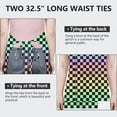 thumbnail image 6 of Gradient Color Checkered Pattern Apron-Garden Aprons for Women with Pockets-Cotton Linen Waterproof Kitchen Cooking Gardening Aprons Adjustable for Kitchen,Cooking,BBQ and Salon 33x27 Inch, 6 of 7