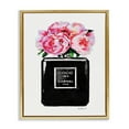 thumbnail image 5 of Stupell Industries Glam Perfume Bottle Flower Black Peony Pink Metallic Gold Framed Floating Canvas Wall Art, 24x30, by Amanda Greenwood, 5 of 5