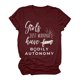 thumbnail image 1 of Puntoco - Camiseta de manga corta para mujer con estampado de letras informales Puntoco Puntoco-5002, 1 of 6