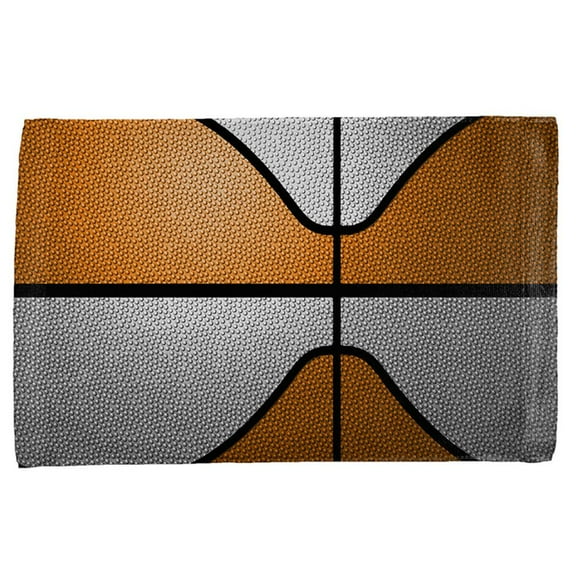 Championship Basketball Orange & White All Over Sport Towel