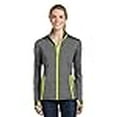 thumbnail image 3 of Sport-Tek ®  Ladies Sport-Wick ®  Stretch Contrast Full-Zip Jacket.  Lst853 L Charcoal Grey Heather/ Charge Gr, 3 of 4
