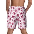 thumbnail image 2 of Lsque Mens Swim Trunks Lilies Flowers Pattern - Bathing Suit Compression Liner - Beach Swim Shorts Swimwear - (S-3XL) - Stretch Quick Dry -Medium, 2 of 9