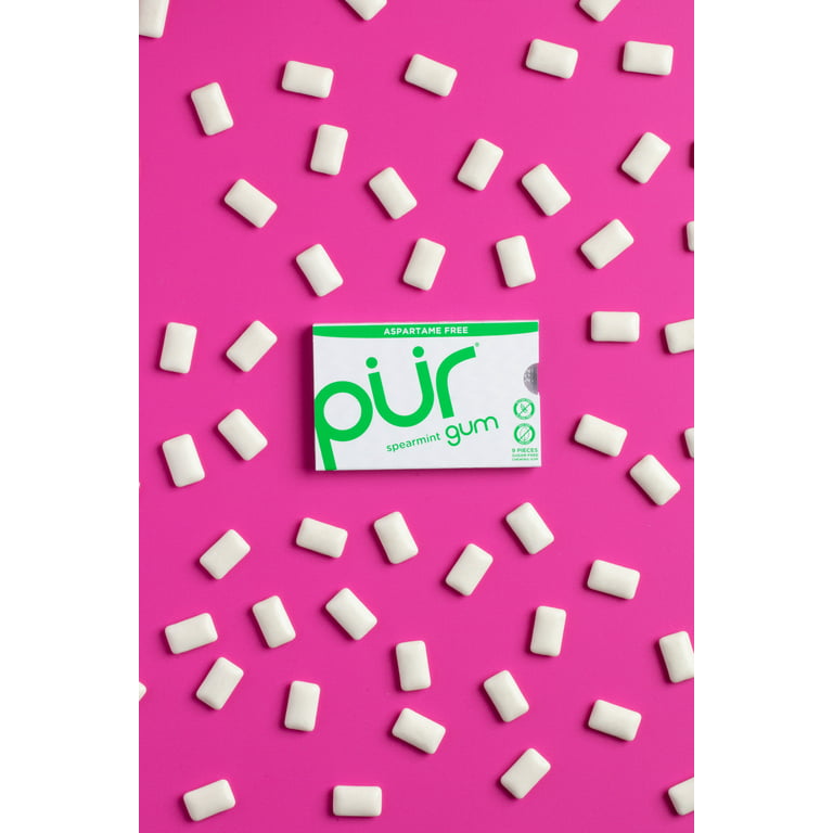 Pur Spearmint Sugar-Free Chewing Gum, 9 count