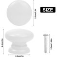 thumbnail image 2 of 8 Pcs Cabinet Knobs, 33mm White Drawer Knobs Mushroom Door Knob Round Solid Pulls Handles, 2 of 2