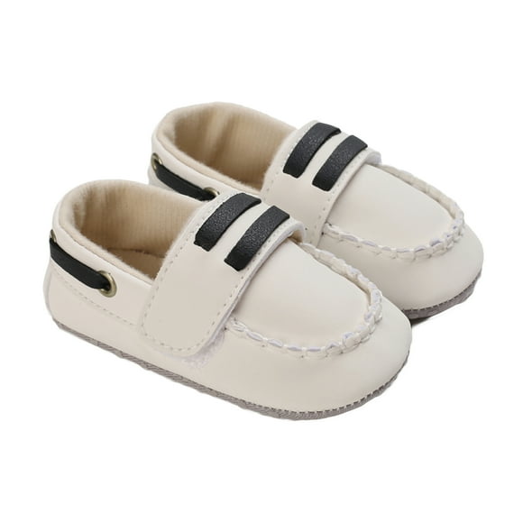 FOCUSNORM Baby Crib Shoes Anti-Slip PU Leather Moccasins Infant Pre Walkers