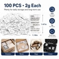 thumbnail image 4 of 100PCS Silica Gel Packets - 2g per Bag Desiccant Beads Packs for Storage, Moisture Absorbers, Anti Humidity, Reusable, for Jewelry, Cameras, Clothes, Books, Iron Tools, Precision Instruments, 4 of 7