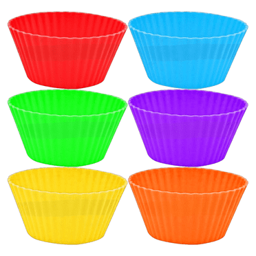 ACDANC 24Pcs Cupcake Liners,Food-Grade Material Cupcake Carrier,Microwave Safe Lightweight and Portable Muffin Liners,Multicolor