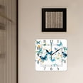 thumbnail image 3 of 14 Inch Wall Clock Battery Operated Square Clock Decorative for Office, Kitchen, Outdoor, Living Room，Butterfly Pattern Art, 3 of 4