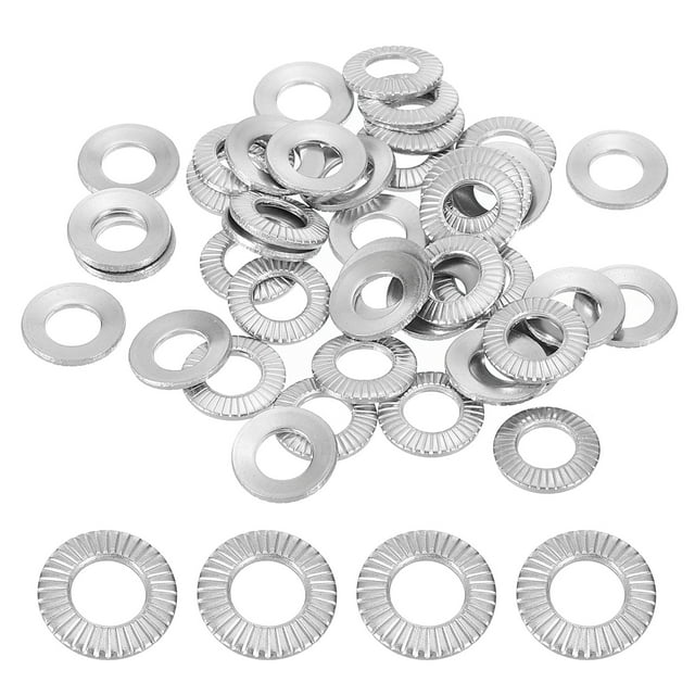 Rondelles Plates en Acier Inoxydable 304 M5x10mm Belleville Ressort Disque Rondelle Joint Métrique Conique 100 Pack