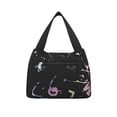 thumbnail image 2 of Bolso tote informal para mujer, ideal para el trabajo, los desplazamientos o para llevar el almuerzo | Bolso de mano ligero de tela con bolsillo frontal con cremallera, 2 of 6