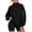 G1-Black, variant on Mock Turtleneck Sweatshirt for Women Long Sleeve Sweatshirts with Zipper Pocket Solid Color Side Slit Pullover Tops Loose Fit Fall Winter Cute Y2k Fashion Outfits,Yellow M