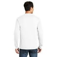 thumbnail image 3 of Gildan Ultra Cotton Men's Long Sleeve Pocket T-Shirt, Comfortable, Crewneck Classic Fit, White, M, 3 of 5