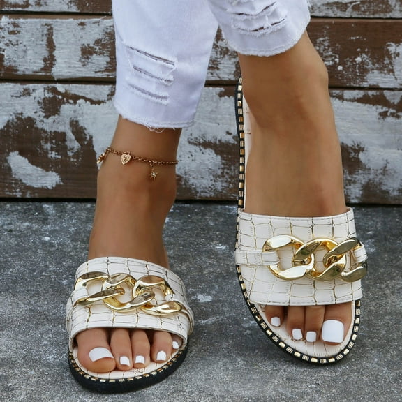 WIZUTIZ Womens Shower Shoes Walking Soft Retro Slip on Sandals Women Summer Slides Slippers Beach Slide Sandals Outdoor Flat Heel Yoga Mat Slippers for Older Women Graduation Gifts for Her