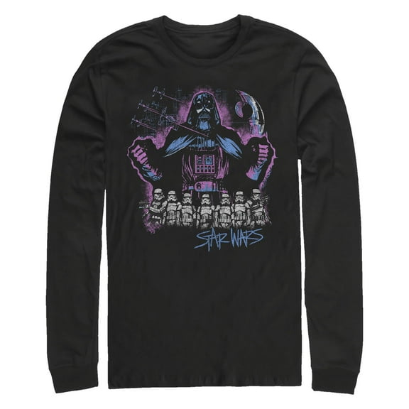 Men's Star Wars: A New Hope Darth Vader and Stormtroopers Retro Long Sleeve Shirt